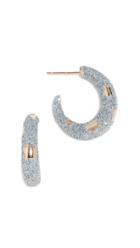 Alison Lou 14k Petite Etoile Hoop Earrings