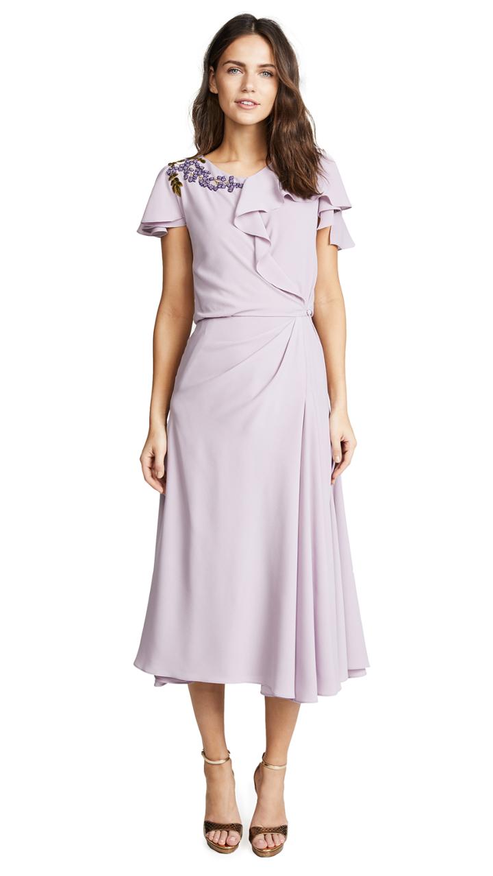 Zac Posen Ruffle Sleeve Dress