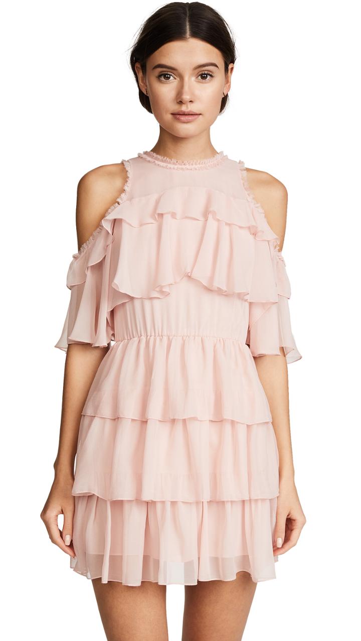 Alice Olivia Nichola Ruffle Party Dress