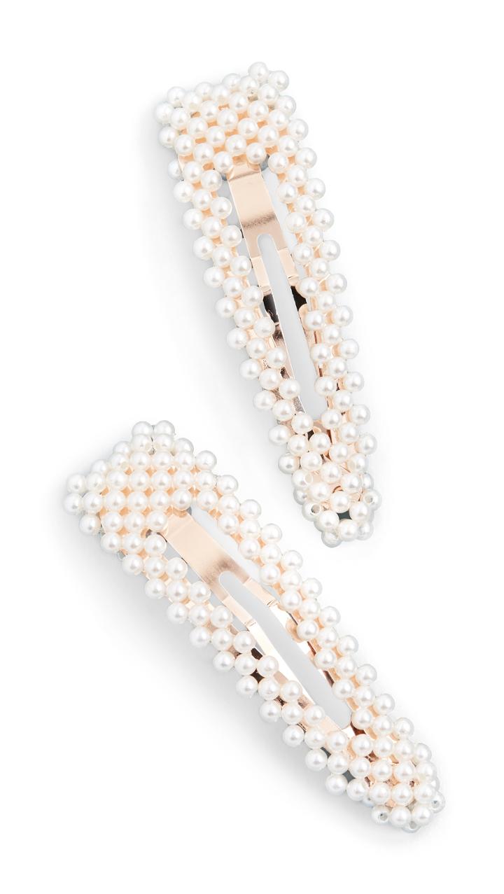 Loeffler Randall Imitation Pearl Clip Set