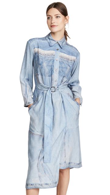 Colovos Silk Denim Dress