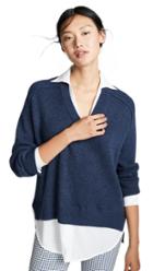 Brochu Walker V Neck Layered Sweater