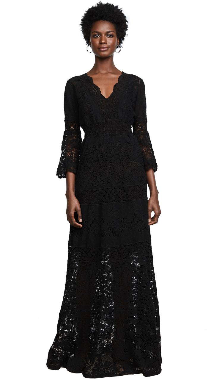 Temptation Positano Caledonia V Neck Long Sleeve Dress
