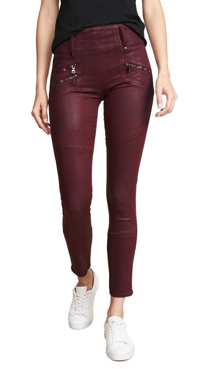 Hudson High Rise Moto Skinny Jeans