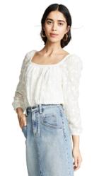 Rebecca Taylor Long Sleeve Kyla Embroidered Top