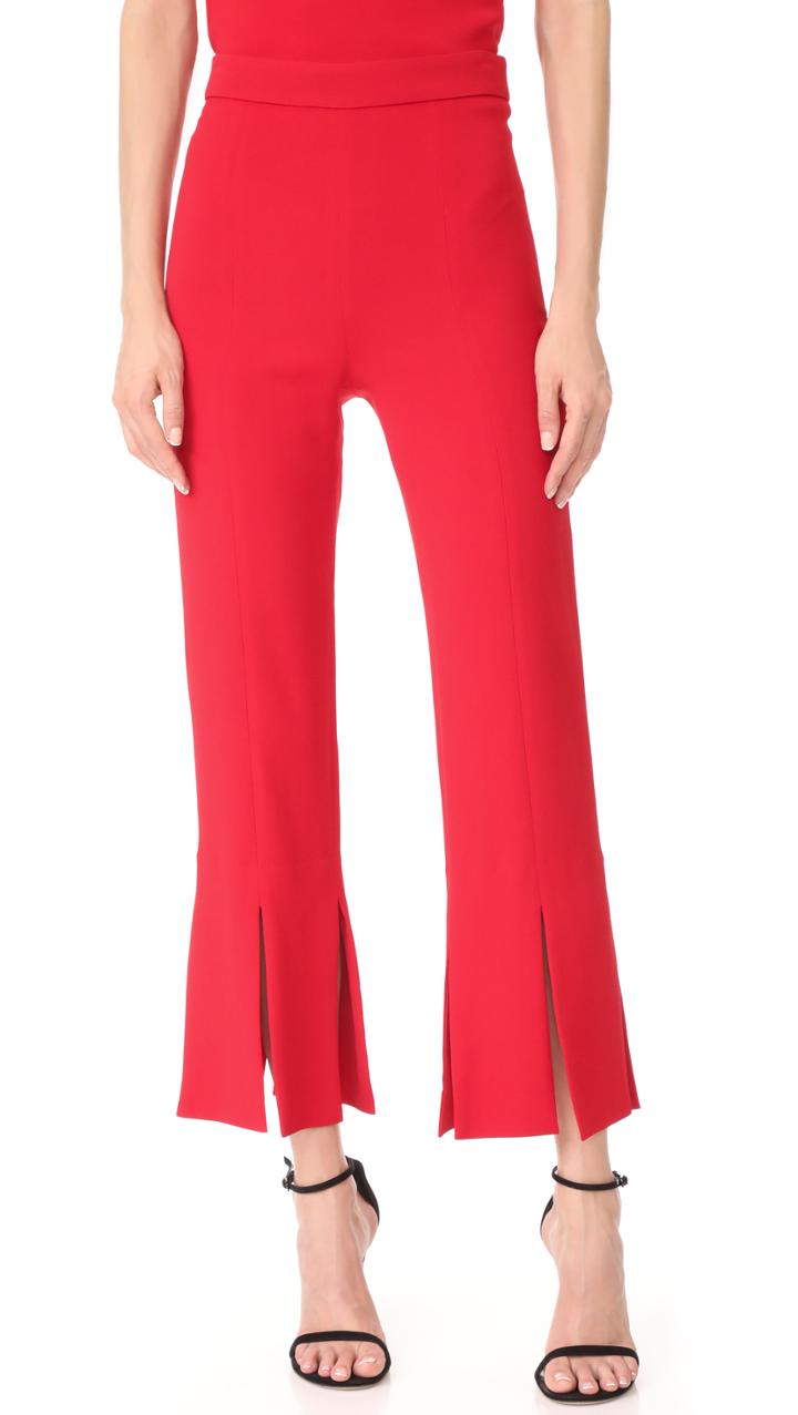 Cushnie Cropped Pants With Slits At Hem