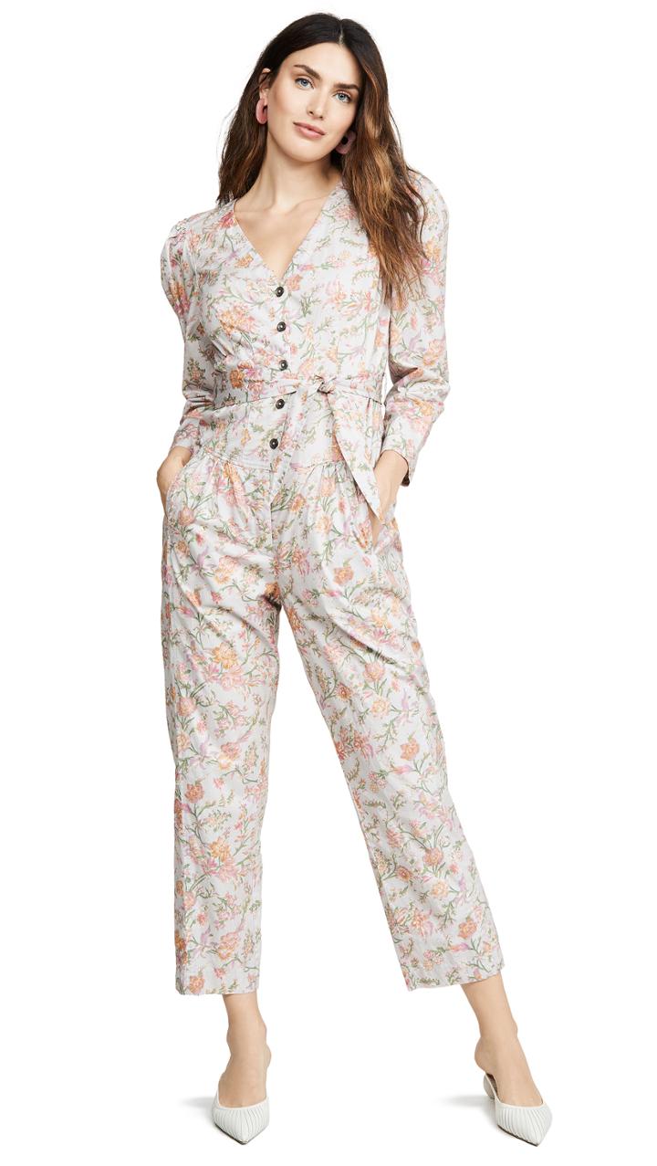 La Vie Rebecca Taylor Long Sleeve Lidia Vine Jumpsuit