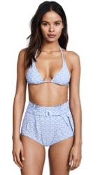 Les Girls Les Boys Track Triangle Bikini Top