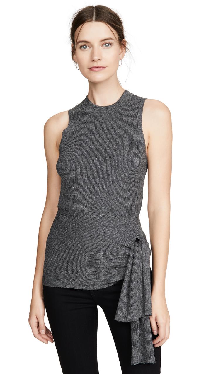 3 1 Phillip Lim Exclusive Sleeveless Lurex Pullover With Tie
