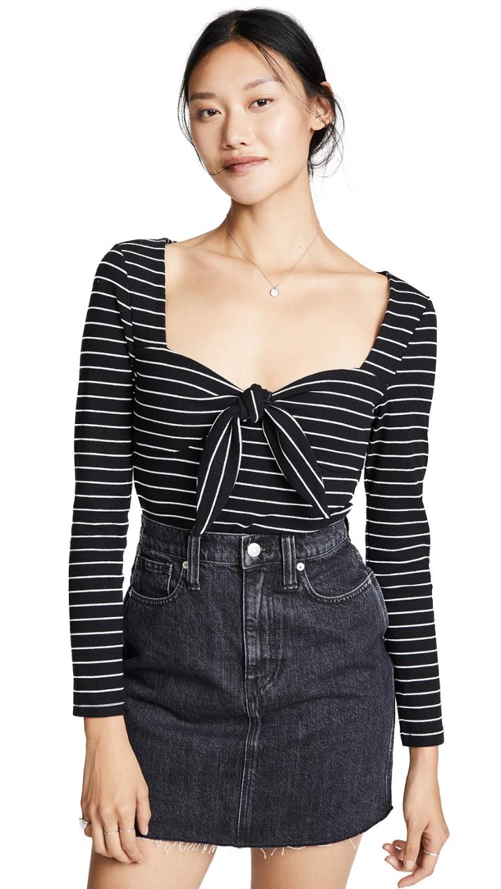 Minkpink Morgan Stripe Ribbed Top