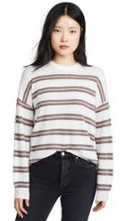 Atm Anthony Thomas Melillo Stripe Crew Neck Cashmere Sweater