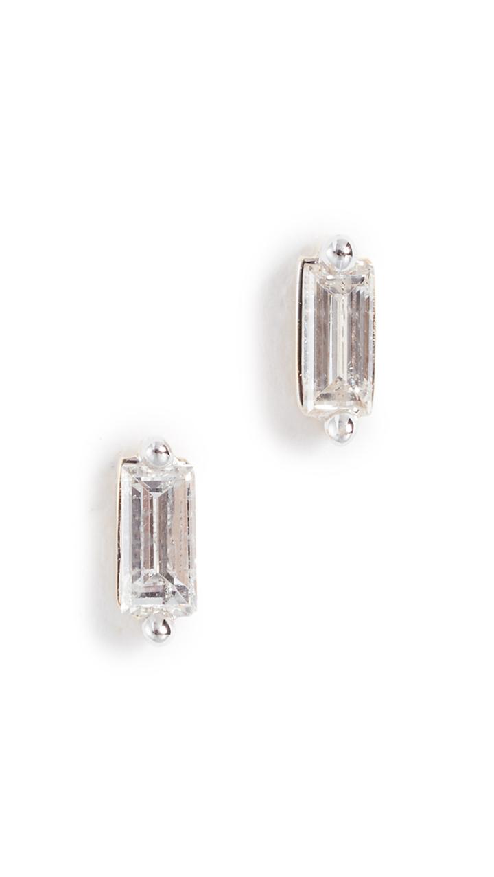 Adina Reyter 14k Gold Baguette Post Earrings