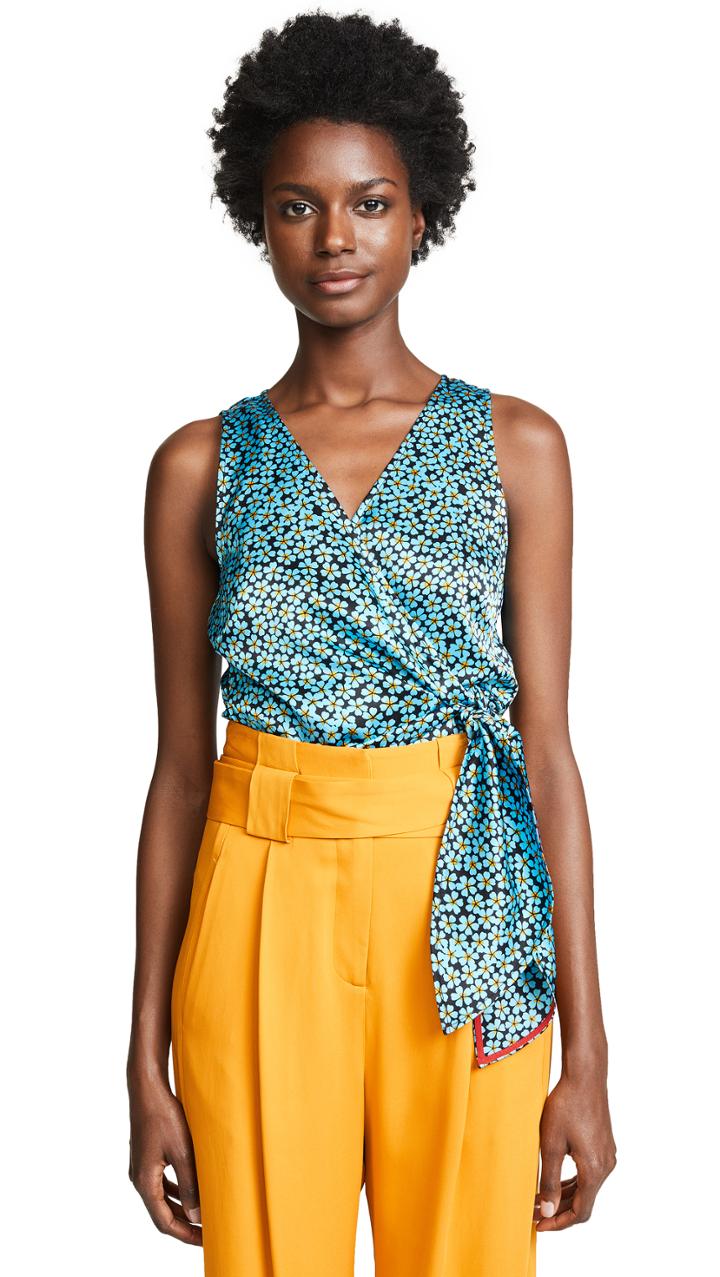 Diane Von Furstenberg Cropped Wrap Top