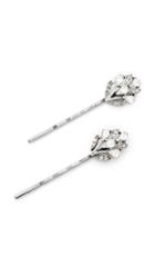 Ben Amun Crystal Peacock Bobby Pin Set Of 2