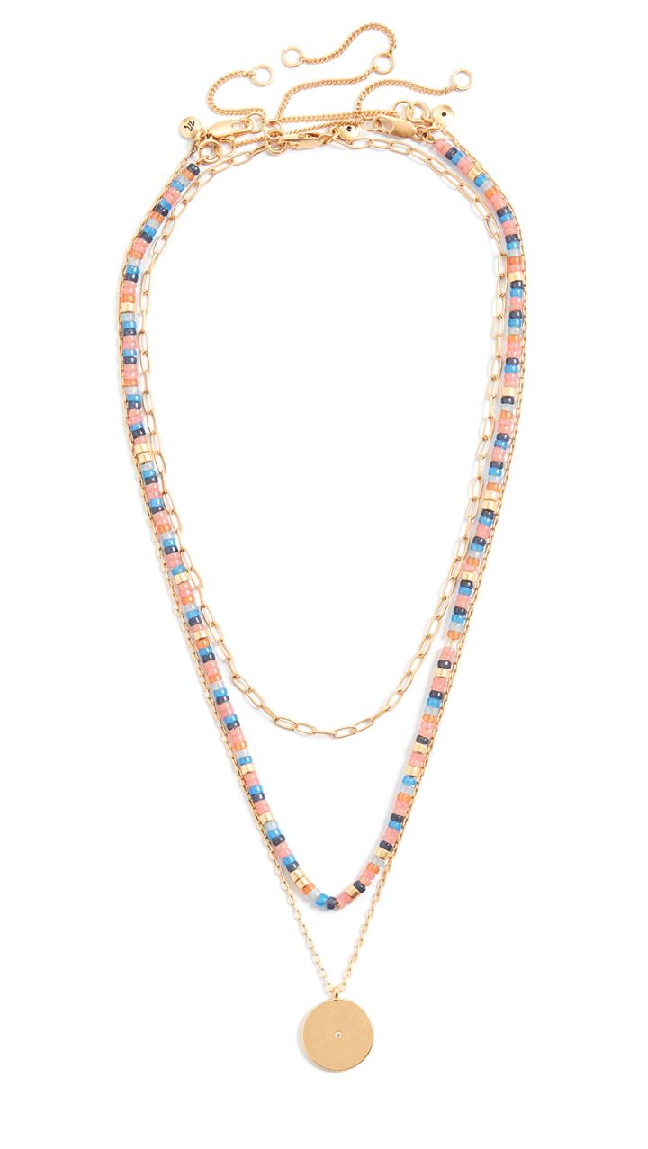 Madewell Beaded Layer Necklace Set