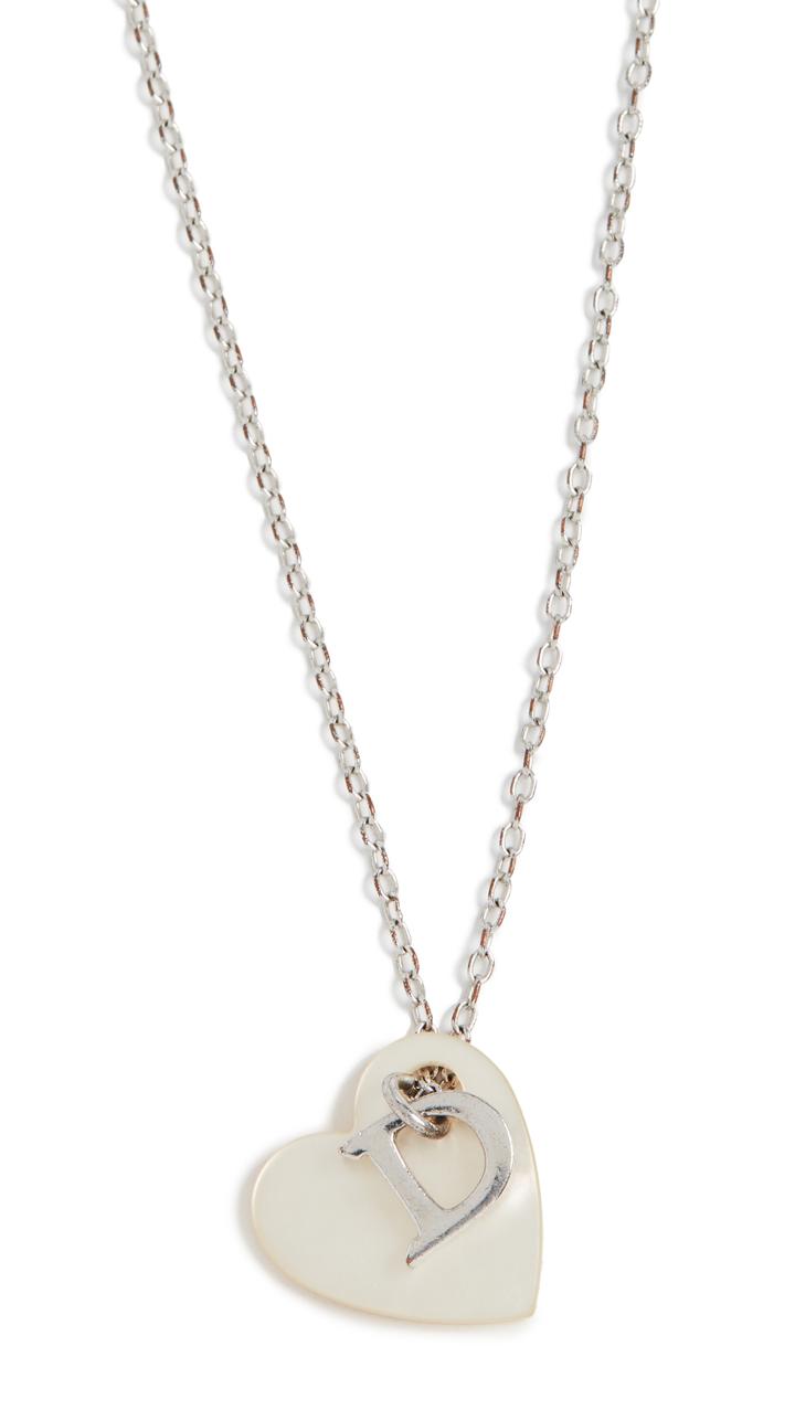 What Goes Around Comes Around Dior Silver Heart Necklace