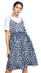 Ksenia Schnaider Denim Leopard Dress