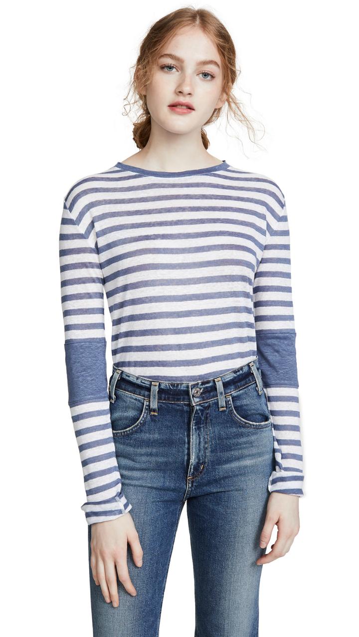 Current Elliott The Hallan Top With Sleeve Inserts