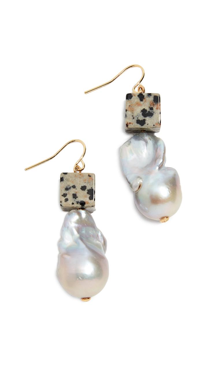 Tory Burch Baroque Pearl Bead Drop Earrings