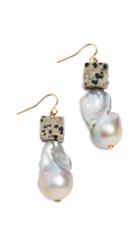Tory Burch Baroque Pearl Bead Drop Earrings