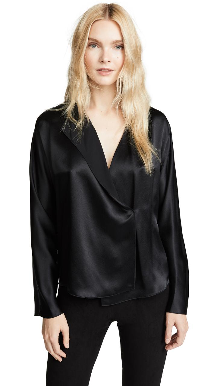 Vince Drape Panel Blouse