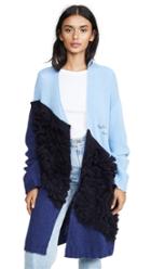 Stella Jean Colorblock Oversized Alpaca Cardigan