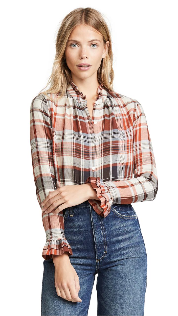Birds Of Paradis The Caroline Ruffle Cuff Blouse