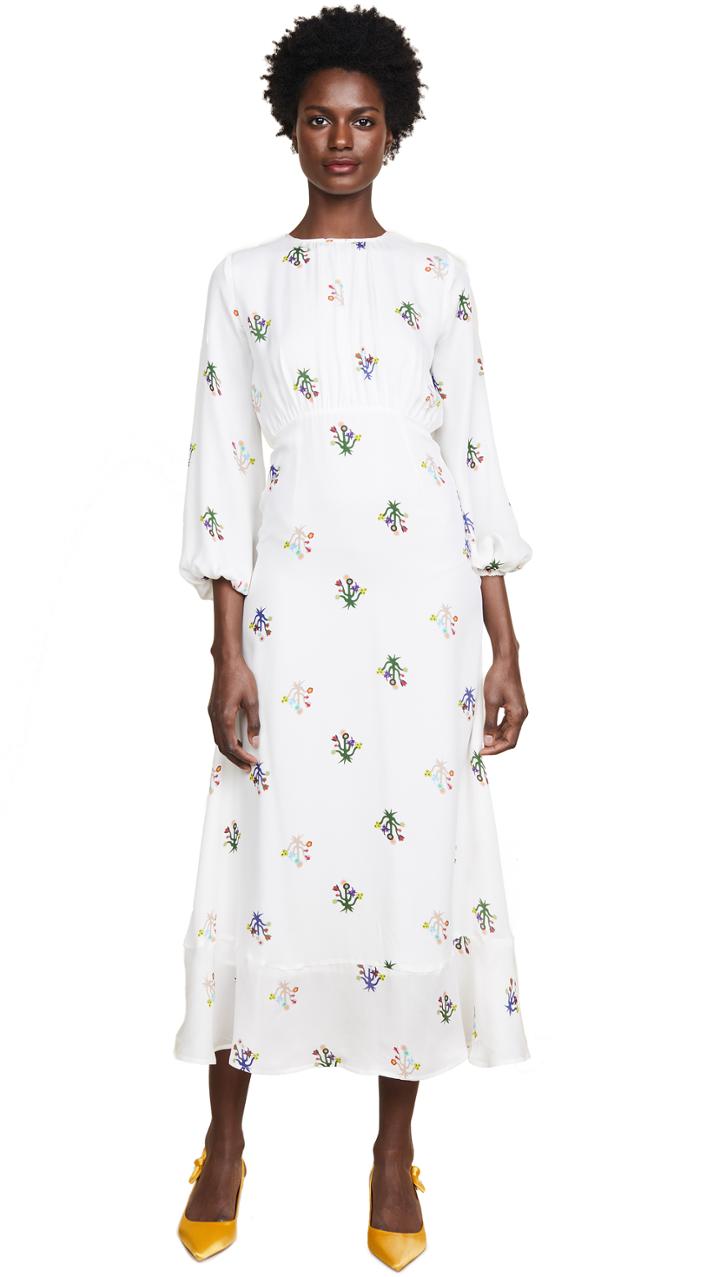 Cynthia Rowley Sea Breeze Printed Bell Sleeve Dress