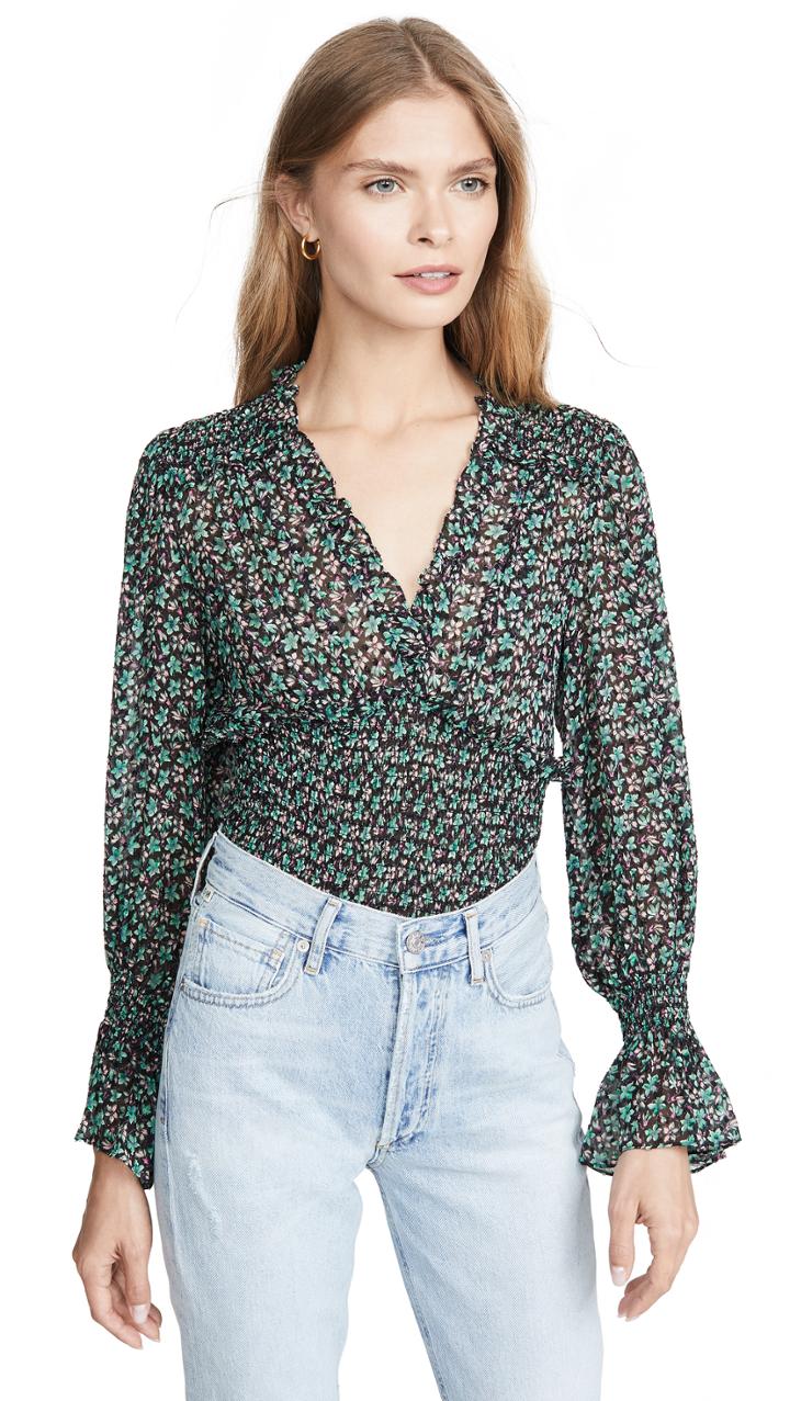 Rebecca Taylor Long Sleeve Louisa Smock Top