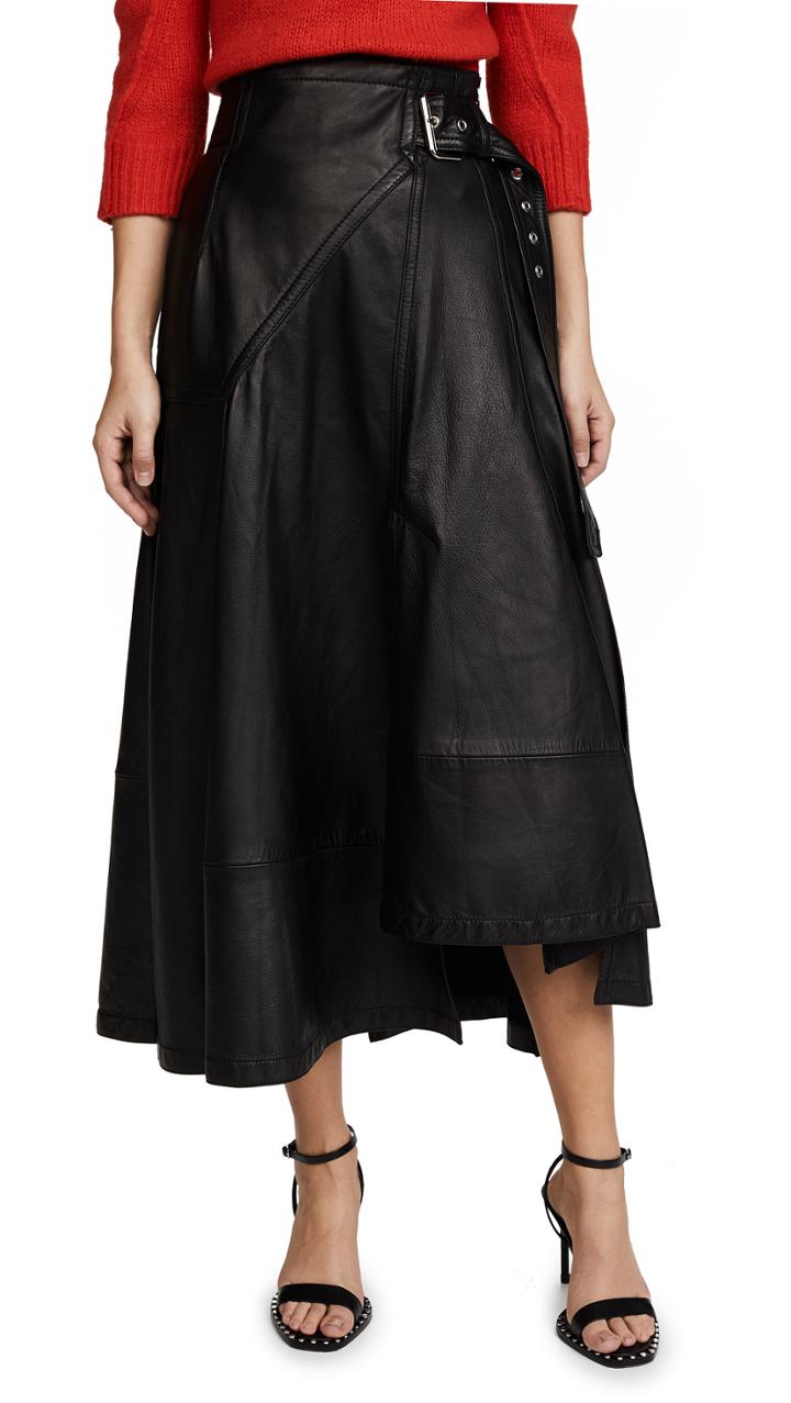 3 1 Phillip Lim Utility Leather Skirt