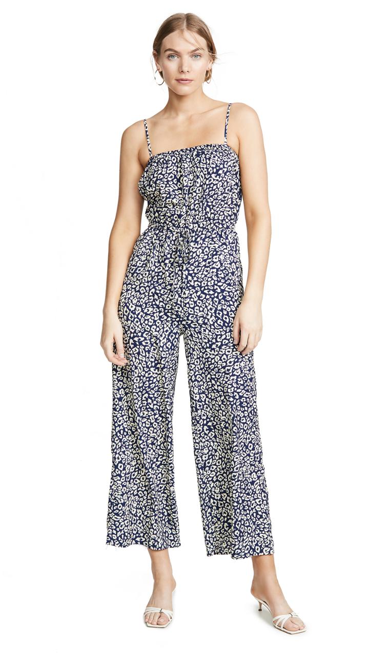 J O A Navy Animal Jumpsuit