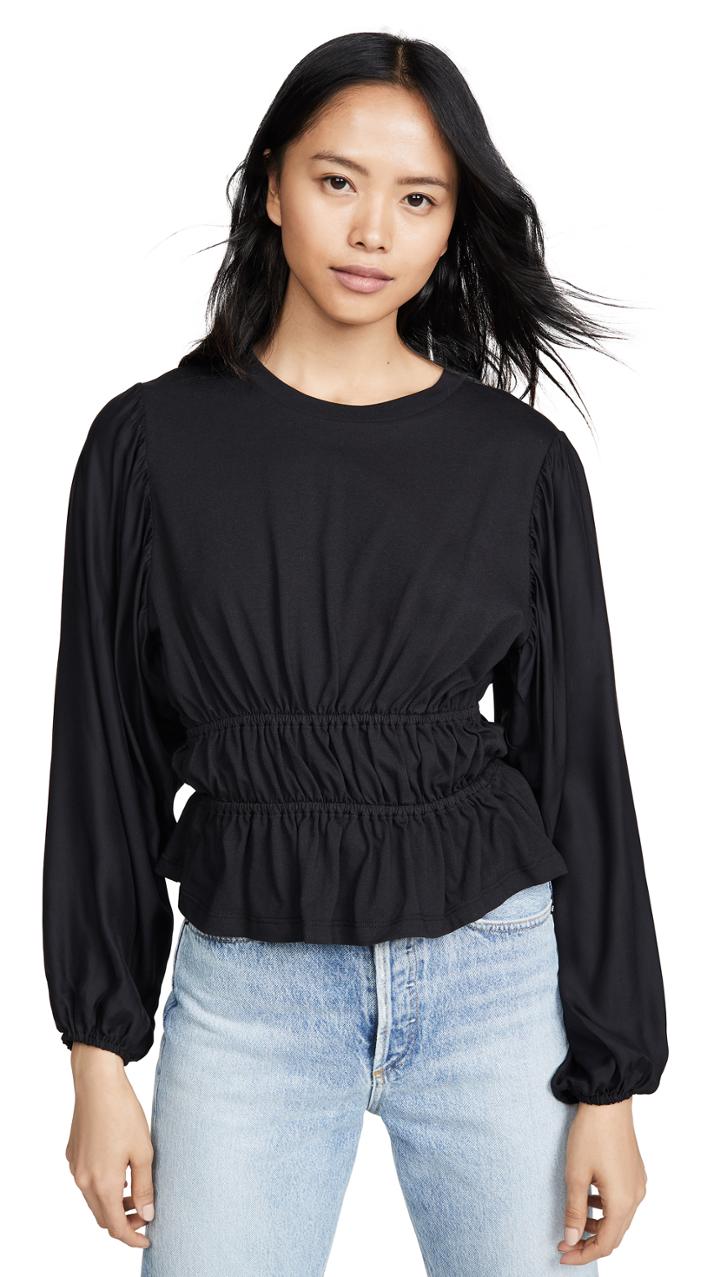 Opening Ceremony Silk Long Sleeve Top