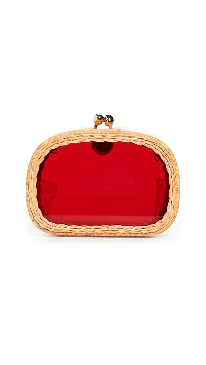 Serpui Marie Mandy Wicker Clutch
