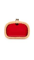 Serpui Marie Mandy Wicker Clutch