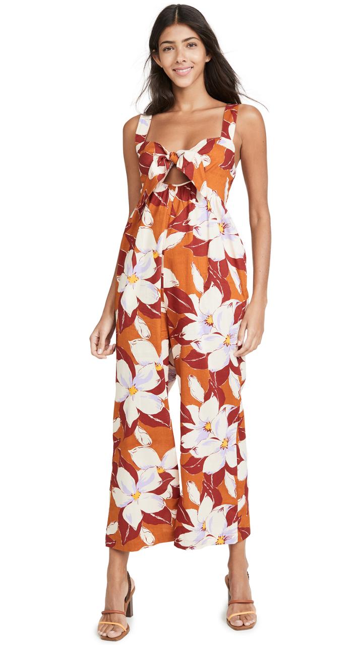 Madewell Tie Front Wide Leg Jumpsuit
