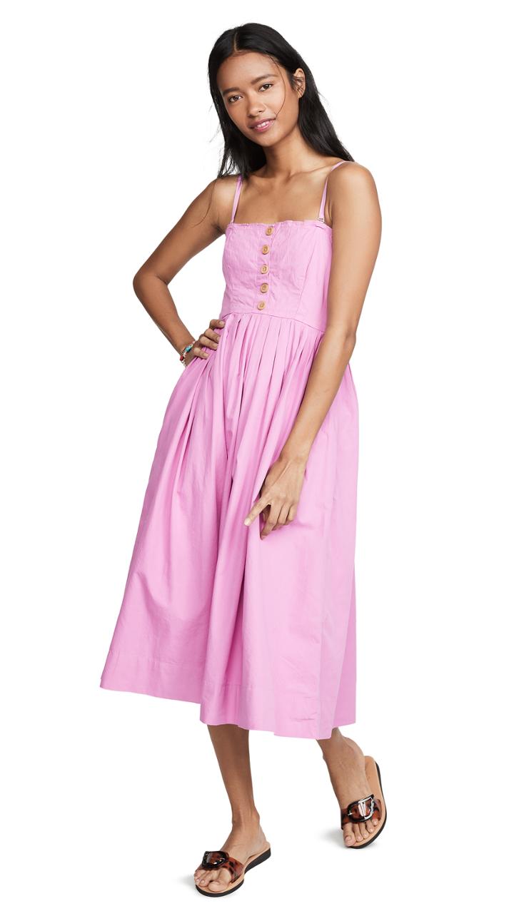 Free People Lilah Pleated Tube Dress