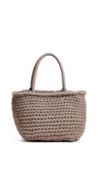 Caterina Bertini Wool Knit Bucket Bag