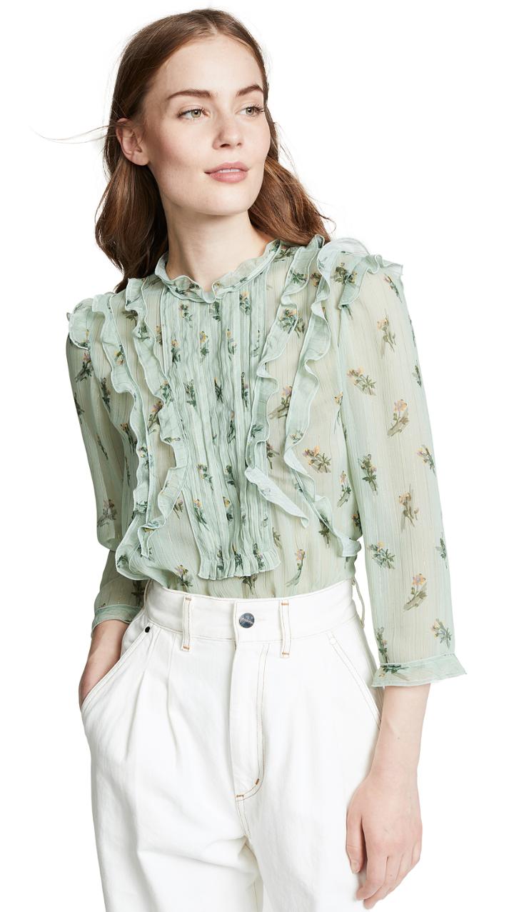 Coach 1941 Floral Ruffle Top