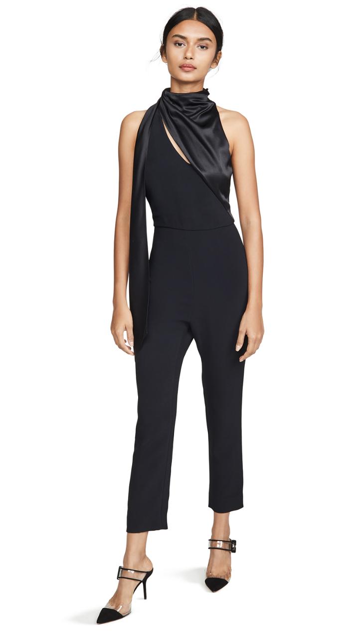 Cushnie Sleeveless Fitted Cropped Jumpsuit