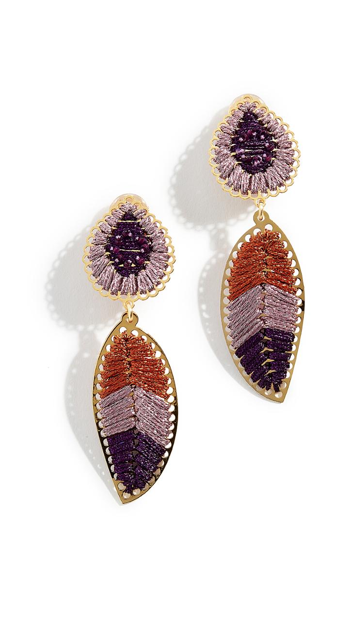 Mercedes Salazar Hoja Lila Del Páramo Petite Clip On Earrings