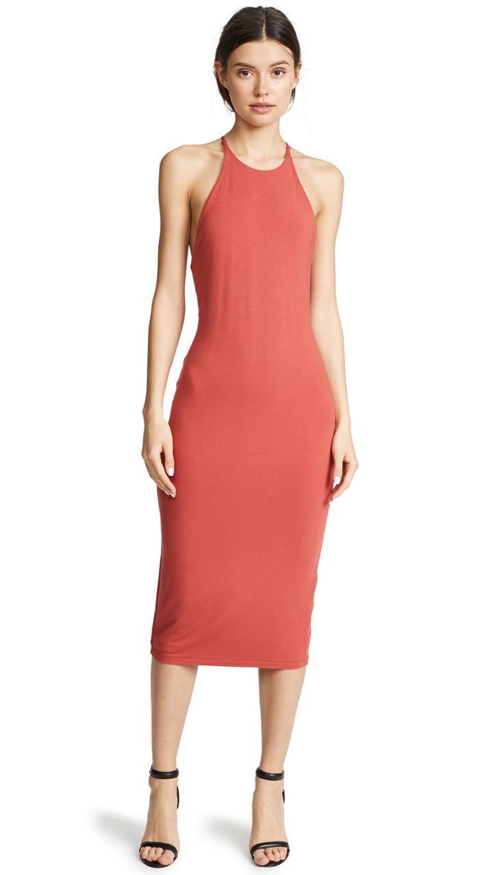 T By Alexander Wang Stretch Jersey T Back Midi Dress