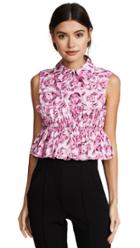Jourden Flora Smock Crop Top