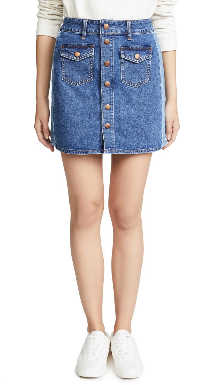 Madewell Beverly Pieced Jean Skirt