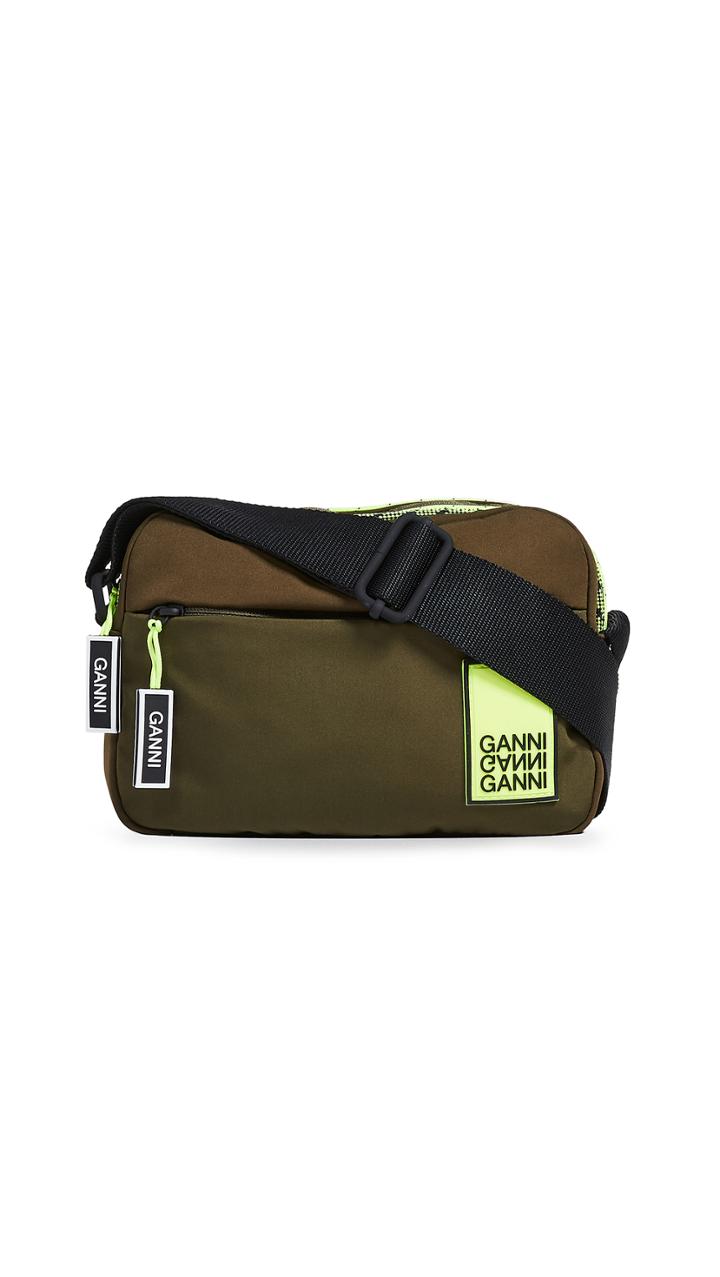 Ganni Tech Fabric Crossbody Bag
