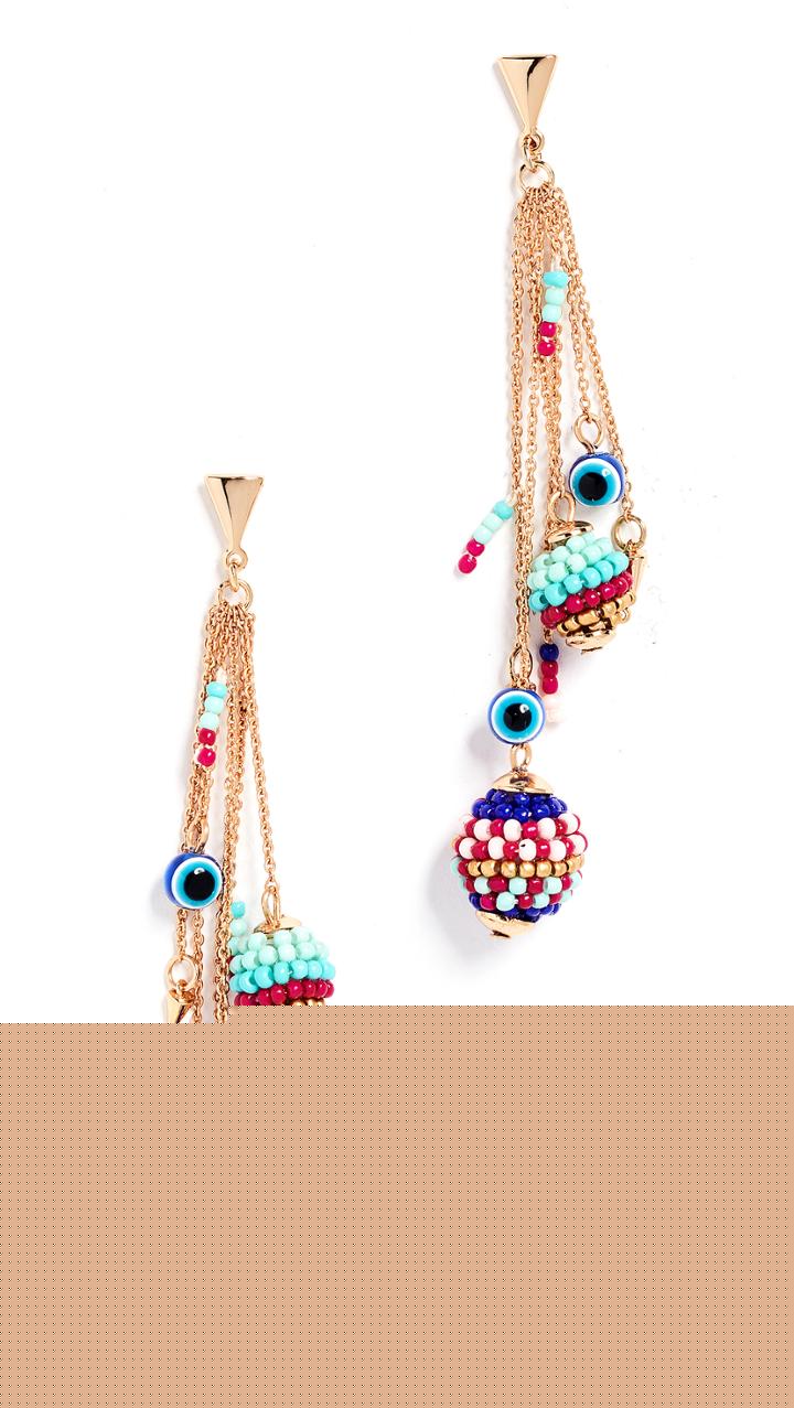 Rebecca Minkoff Geo Stone Statement Earrings