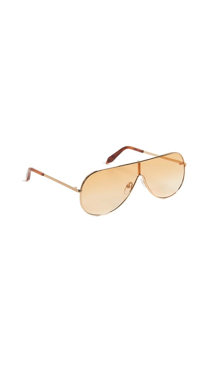 Victoria Beckham Grooved Visor Sunglasses