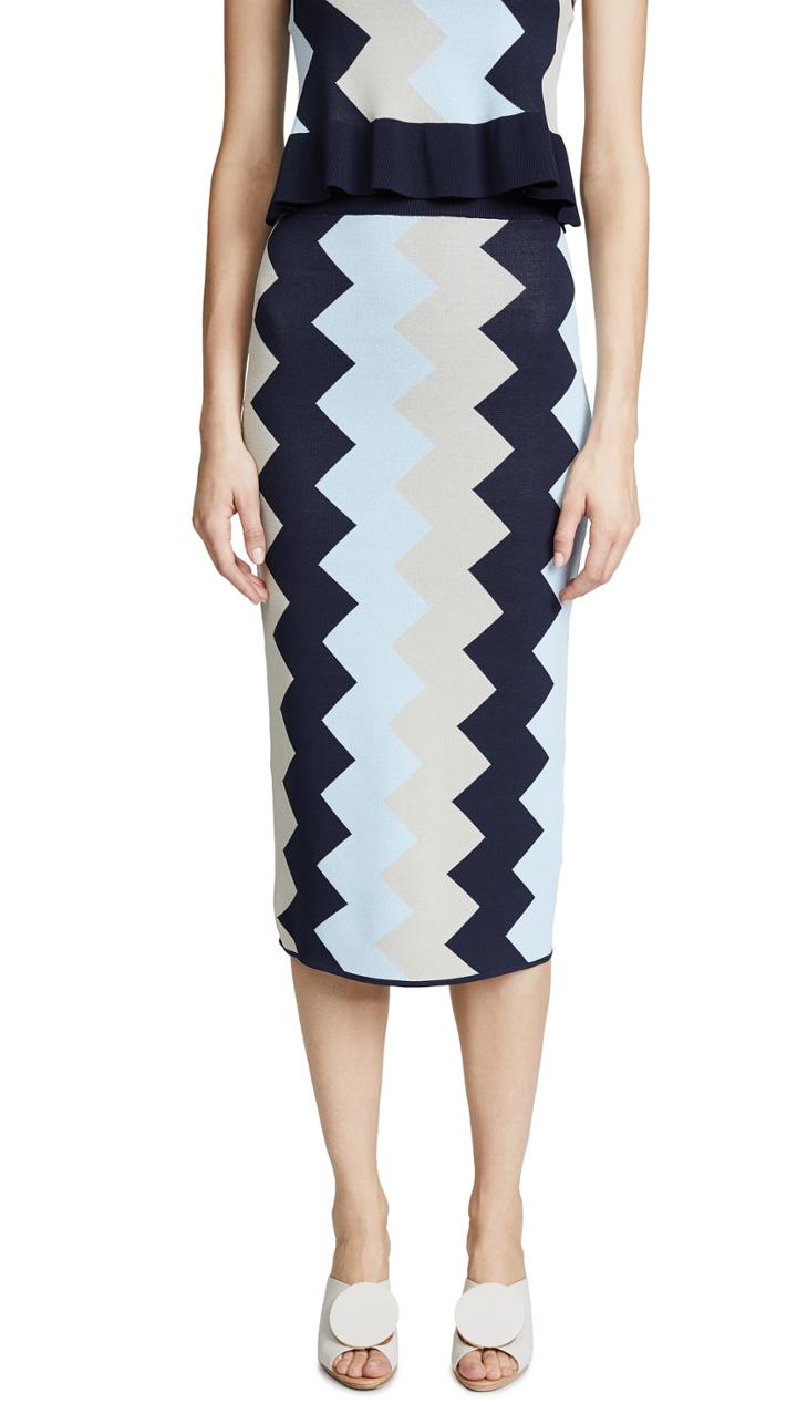 Vetiver Rockaway Zigzag Skirt