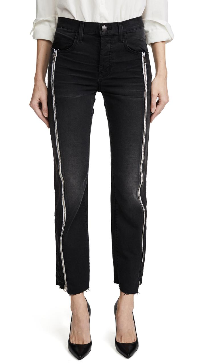 Current Elliott The Dallon Zipped Straight Jeans