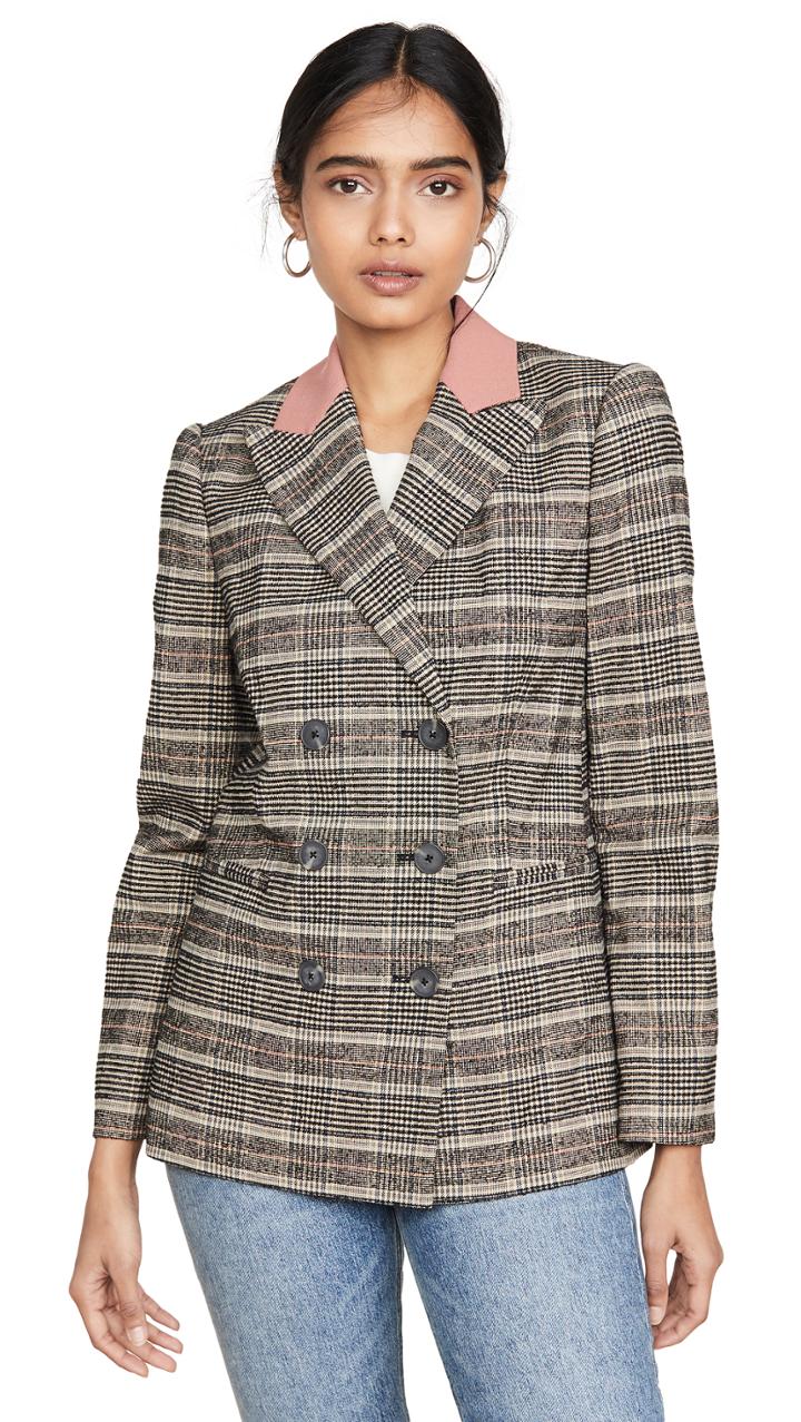 Rebecca Taylor Boucle Plaid Blazer