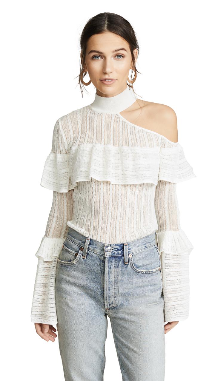 Sjyp Side Two Tone Denim Shorts